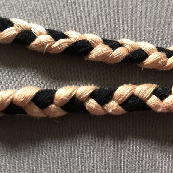 XXI black halter summer top with wooden beads size M boho gypsy hippie babydoll - Picture 14 of 16